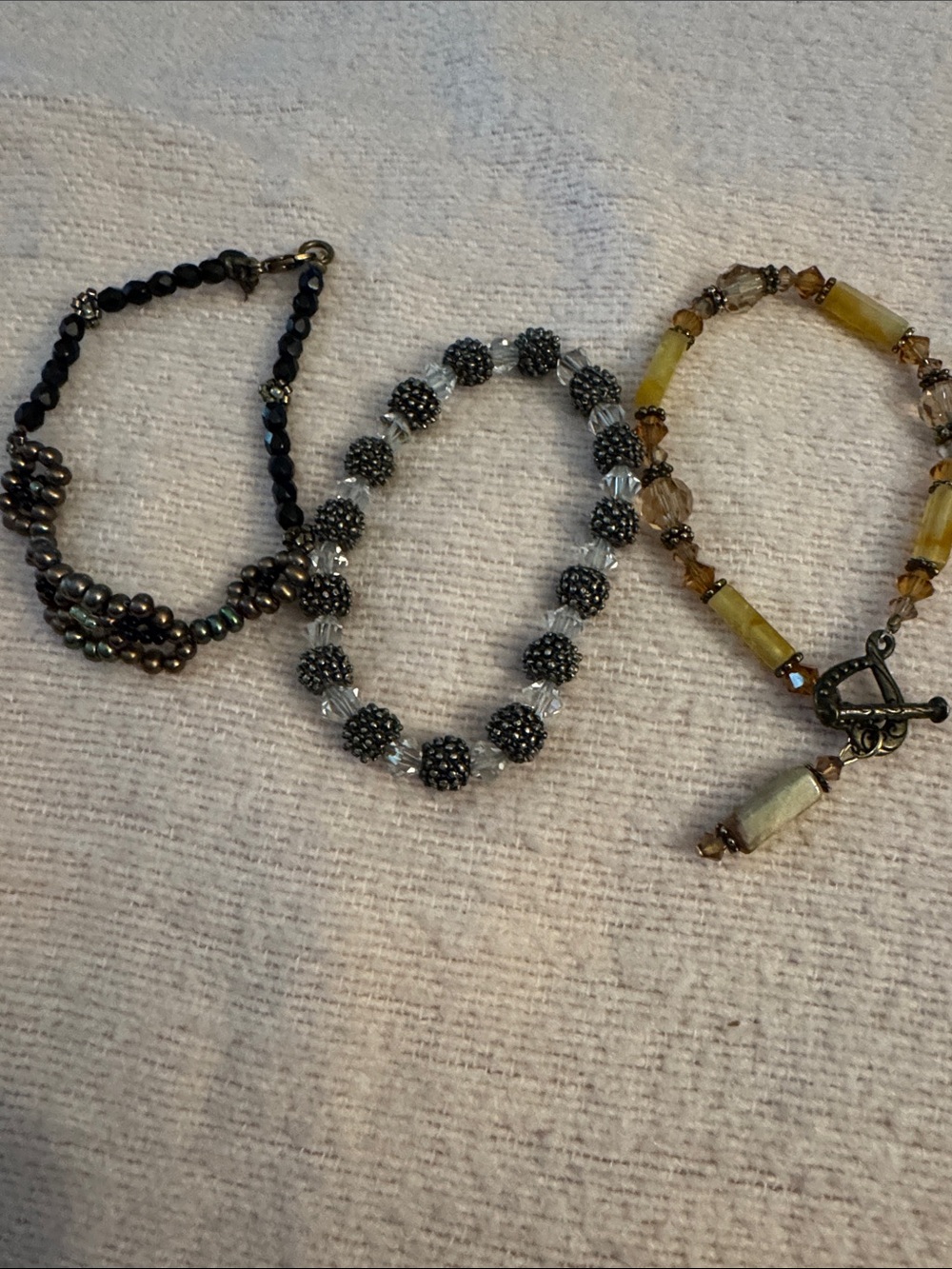 Final price🙏🏻Amber Stone bracelet with toggle and 2 other  bracelet bundle